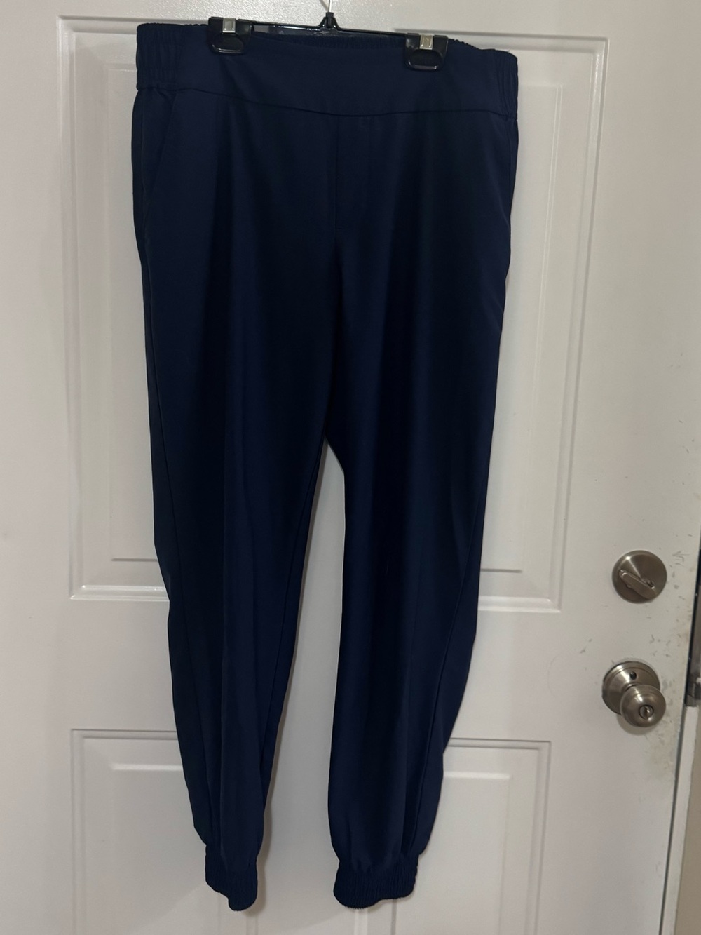 Navy Elastic-Waist Jogger Pants - Picture 3 of 7